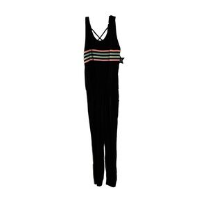 NWT PIXIE LANE BLACK AND RAINBOW TANK TOP JUMPSUIT